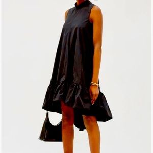 Red Valentino Back bow detail high-low hem dress.